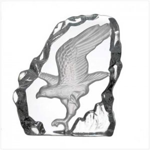 28313 Clear Glass Carved Eagle