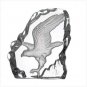 28313 Clear Glass Carved Eagle