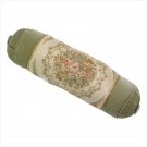 35510 Green Floral Bolster