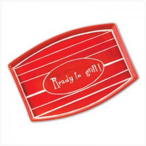 37753 Red Backyard BBQ Meat Tray