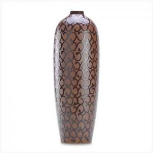 38388 Mocha Scrollwork Vase