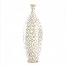 38390 Tall Ivory Scrollwork Vase