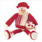 38239 Sitting Snowman Plush Figurine