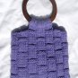 Hand Knit Purple Purse with Matching Wallet