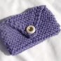 Hand Knit Purple Purse with Matching Wallet