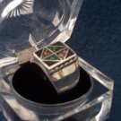 SS8SECRP-1-CI/8.5 - Sterling Silver Ring w/ crushed inlay