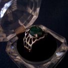 SSLR-1-Mal/SZ8 - Sterling Silver Ring w/ Malachite