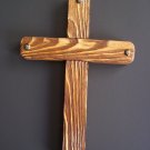 TWC-2-EAS-  Wooden Cross with an Early American finish w/tack accen