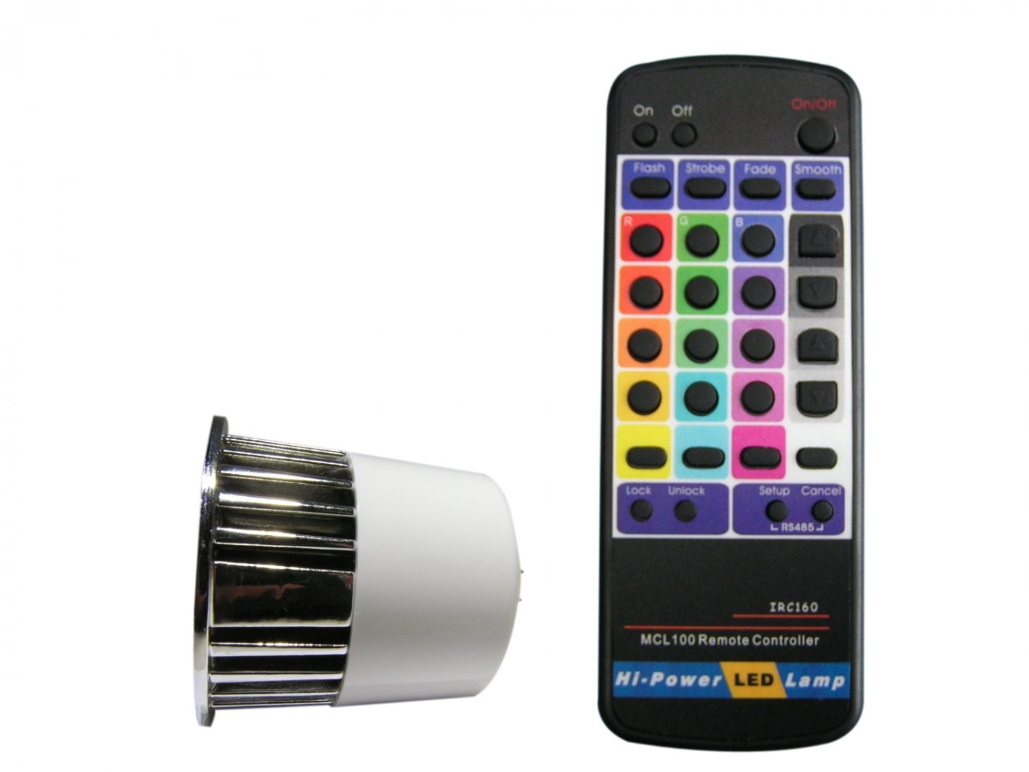 RGB MR16 MulitColor Change LED Light Bulb + Big Remote Control