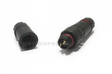 3 pcs 190A 2P IP68 Soldering Type Waterproof Electrical Circular Cable Connector