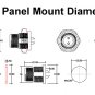 [Buy 2 get 1 Free] 190A 2P IP68 Soldering Type Waterproof Electrical Connector Panel Mount  w/Cap