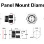 [Buy 2 get 1 Free] 190A 4P IP68 Soldering Type Waterproof Electrical Connector Panel Mount  w/Cap