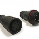 3 pcs 9000 4-Pin IP68 Waterproof Electrical Deck Plug Circular Cable Connector 15A
