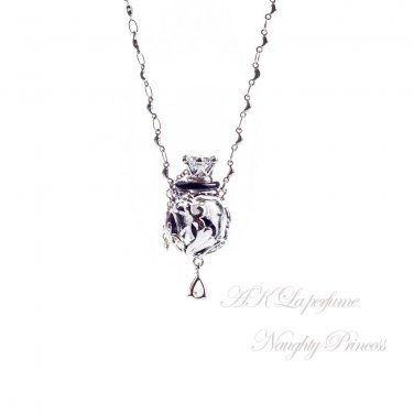 AK Fragrance essential oil bottle jewelry-Naughty Princess (silver)