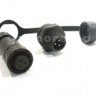 1pc 190A 3P IP68 Soldering Type Waterproof Electrical Connector Panel Mount  w/Cap