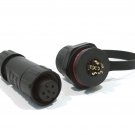 [Buy 2 get 1 Free] 190A 6P IP68 Soldering Type Waterproof Electrical Connector Panel Mount  w/Cap