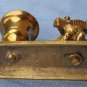 Small Brass Candle Holder Cherub Playing an Accordion