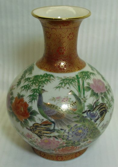 Late 20th Century Japanese Shibata Porcelain Vase