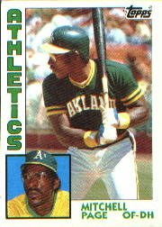 1984 Topps #414 Mitchell Page