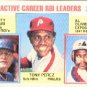 1984 Topps #704 Tony Perez/Rusty Staub/Al Oliver