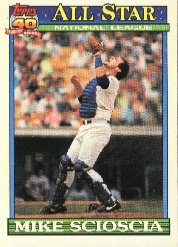 1991 Topps #404 Mike Scioscia AS