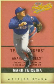 2002 Fleer Authentix #137 Mark Teixeira
