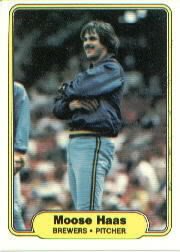 1982 Fleer 143 Moose Haas