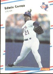 1988 Fleer 464 Edwin Correa