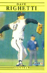 1991 Fleer Update #131 Dave Righetti