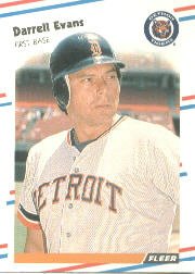 1988 Fleer 54 Darrell Evans