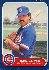 1986 Fleer #372 Dave Lopes
