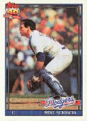 1991 Topps 305 Mike Scioscia
