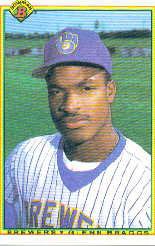 1990 Bowman 403 Glenn Braggs