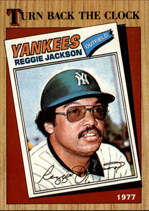 1987 Topps 312 Reggie Jackson/TBC '77