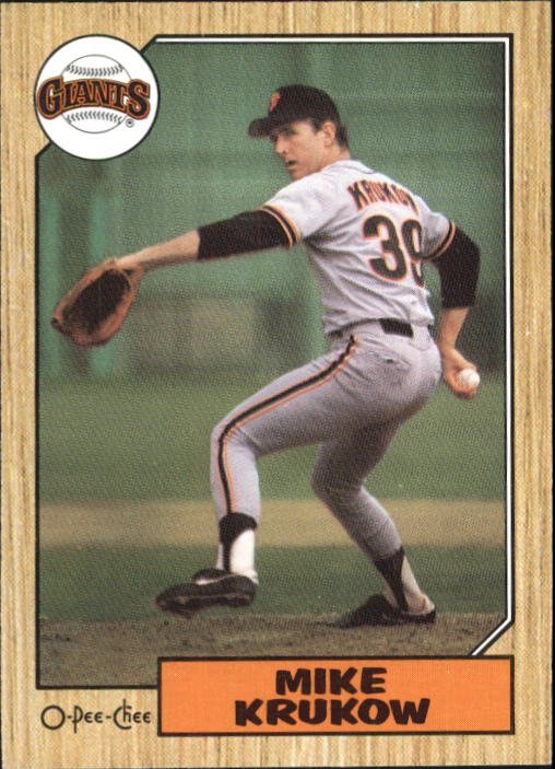 1987 O-Pee-Chee 241 Mike Krukow