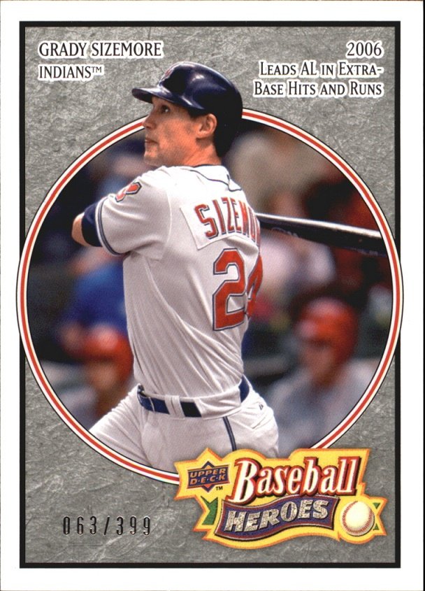 2008 Upper Deck Heroes Charcoal 51 Grady Sizemore