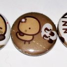 Sleepy Chicks, japanese kawaii pinback set