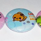Cute Fishies, japanese kawaii pinback set