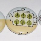 Kutusitanyanko, Tea Time Kitty, japanese kawaii pinback badge set