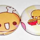 Crux Natto Chan, handmade japanese kawaii pinback button set