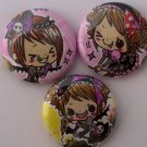 Pop Magic Rocker Girls, japanese kawaii pinback button set