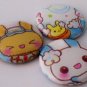 Bunny Bathtime, japanese kawaii pinback badge set