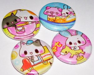 Funny Park, japanese kawaii pinback pins buttons badges