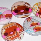 CHOCOLATE CUTIES japanese food kawaii button magnets
