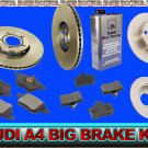 NEW AUDI A4 / Quattro FULL BRAKE Pad & Rotor KIT GERMAN
