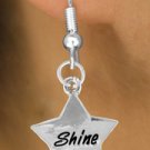 "Shine" Heart Charm - Charm Measures - Choose Earring Style- 2 Options