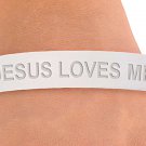 "Jesus Loves Me" Silicone Bracelet | Set of 3