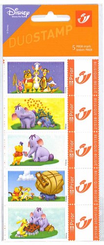 Winnie the Pooh Disney Stamps Elephant Butterfly Butterflies Belgium Mnh