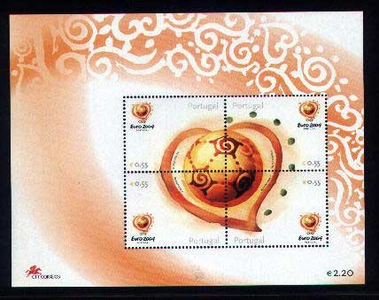 Soccer Stamps Euro 2004 Portugal Fooball Logo Mnh