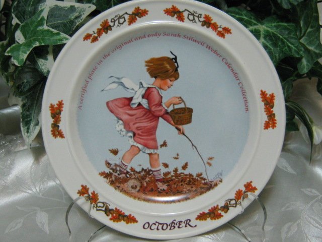 Sarah Stilwell Weber Calendar Plate October Newell